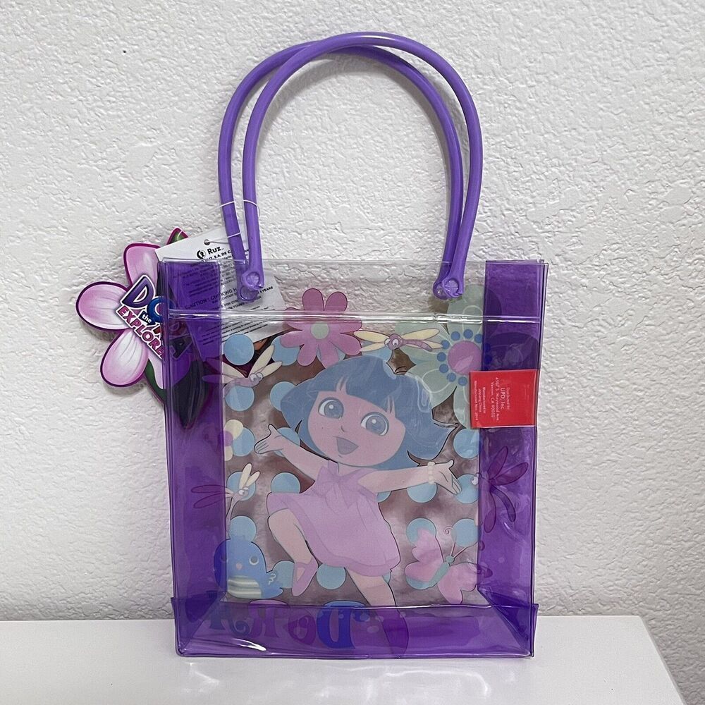 Nickelodeon Dora the Explorer Plastic Tote Party Gift Bag Purse 8" w/ TAGS - Picture 8 of 11